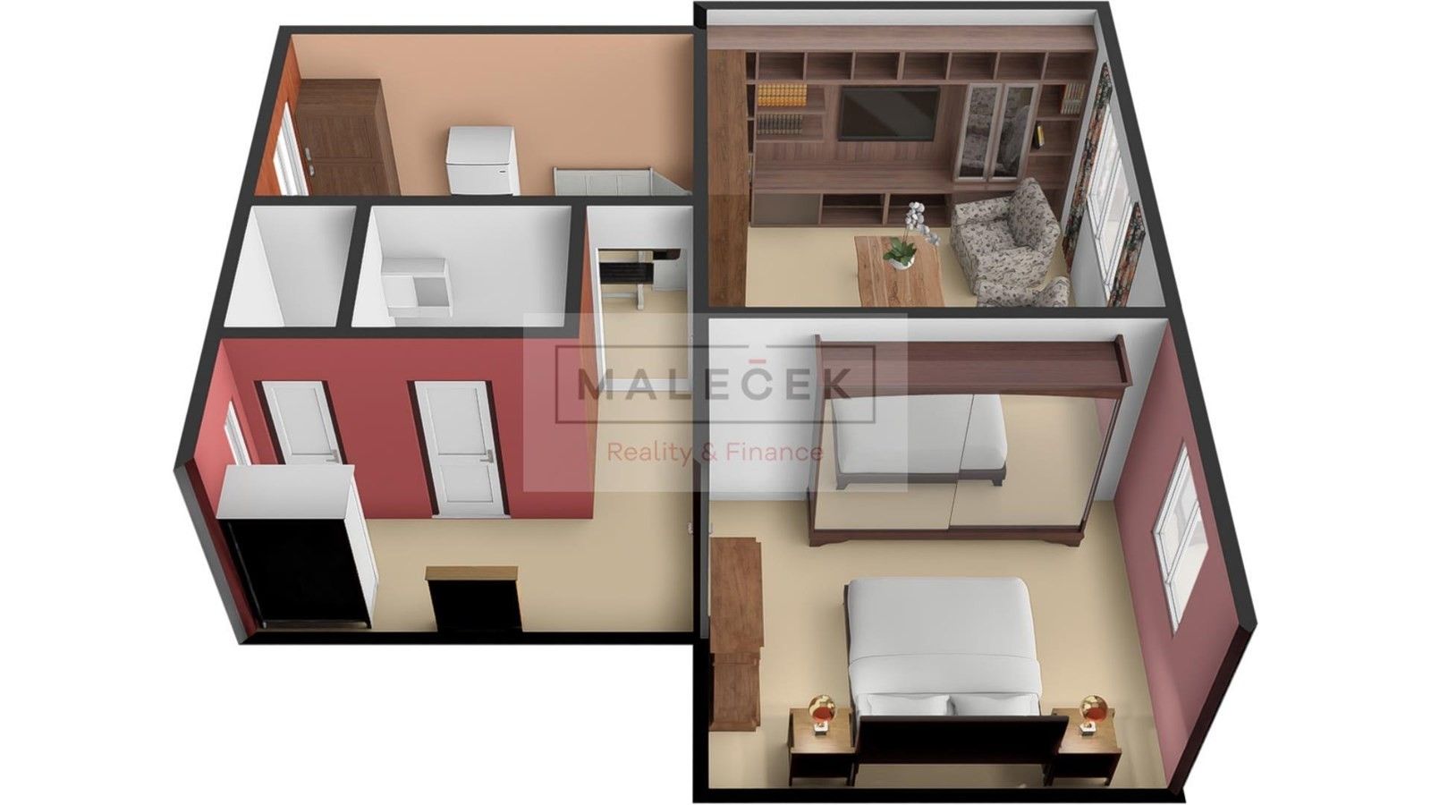 Prodej byt 2+1 - Slaný, 55 m²