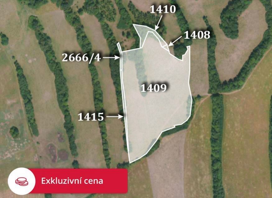 Prodej louka - Valkeřice, 43 200 m²