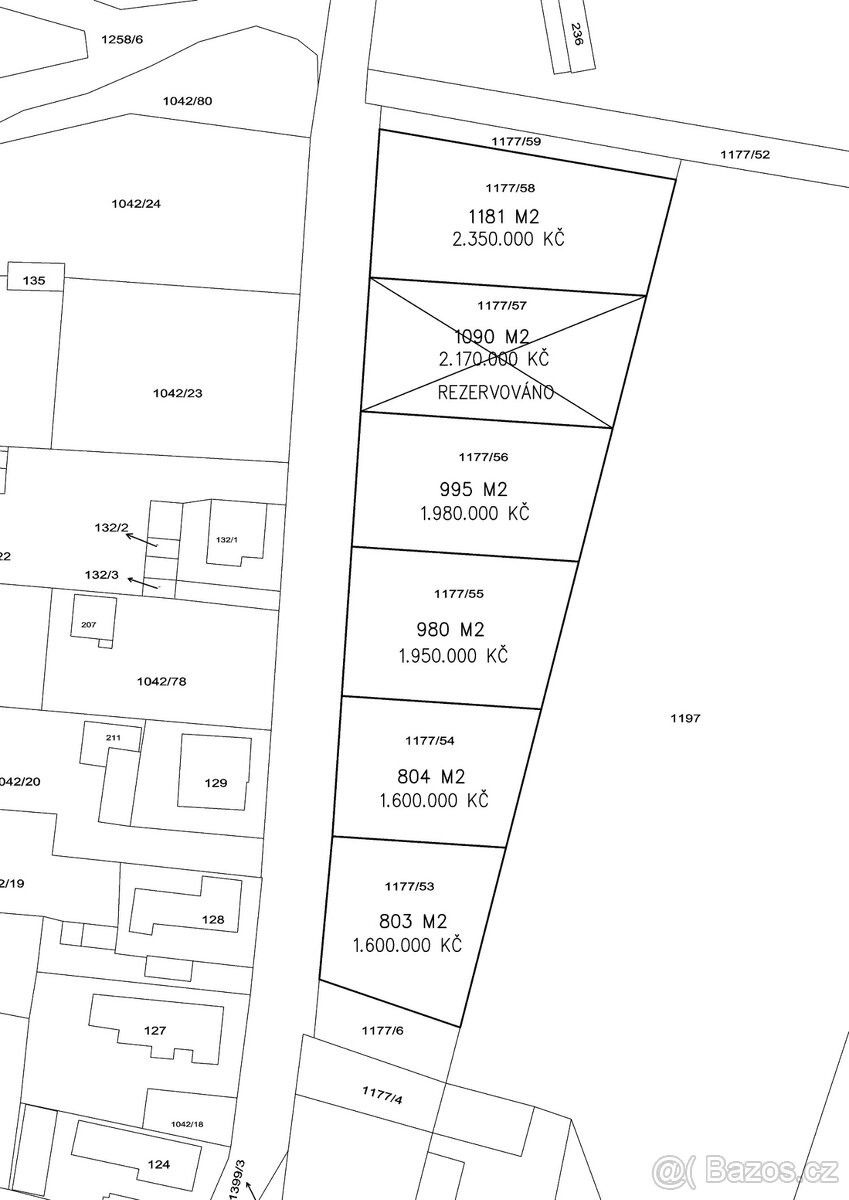 Prodej pozemek pro bydlení - Blovice, 336 01, 1 181 m²