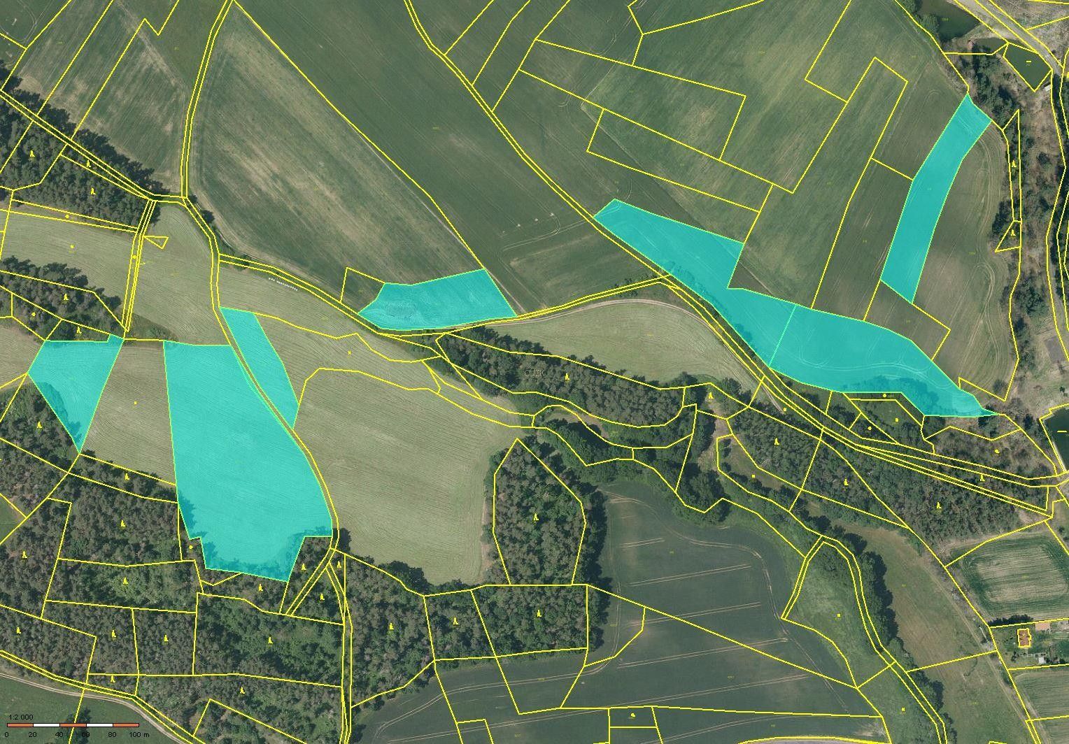Zemědělské pozemky, Slivonice, Velký Bor, 72 131 m²