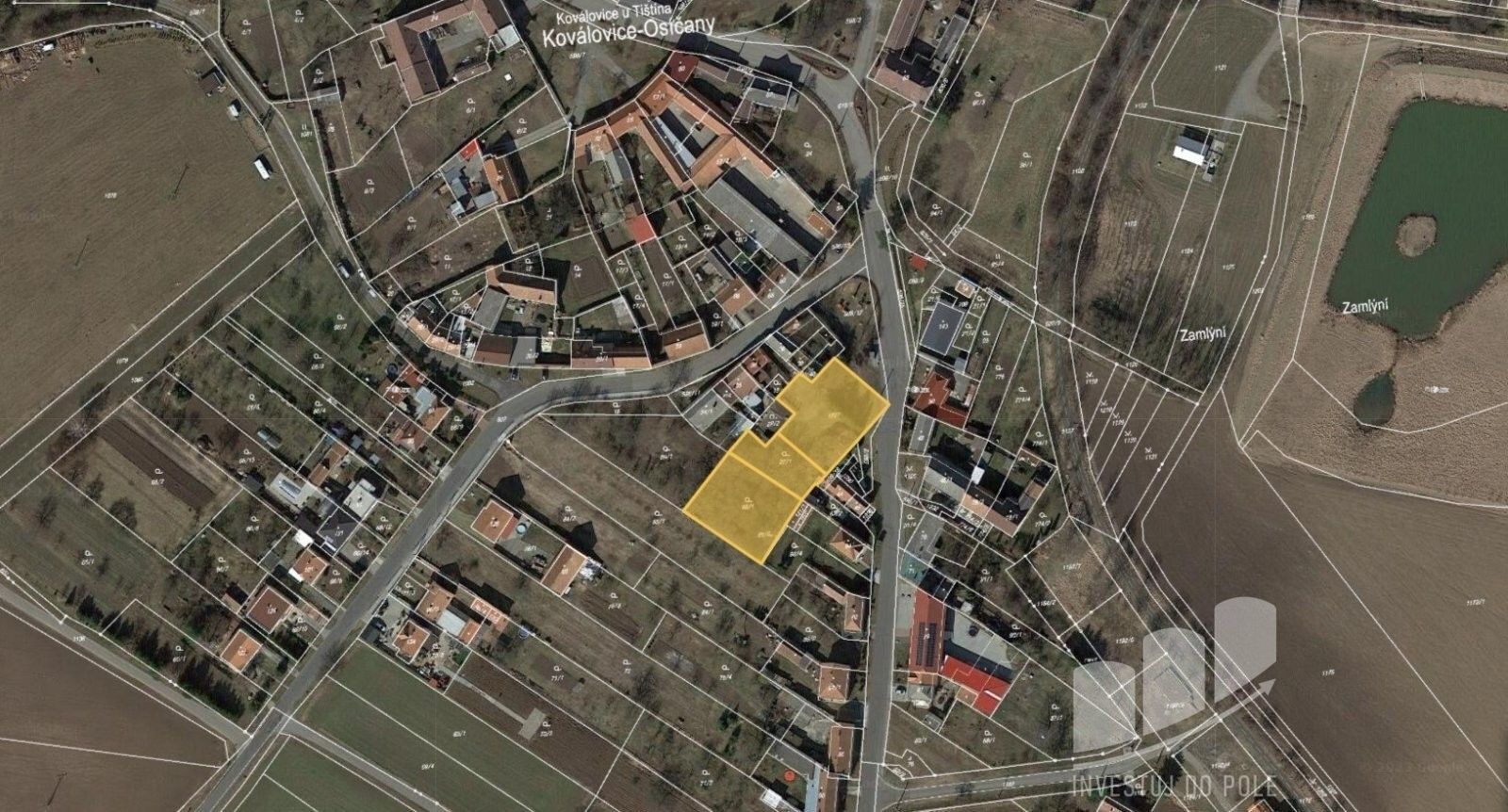 Pozemky pro bydlení, Koválovice u Tištína, Koválovice-Osíčany, 2 463 m²