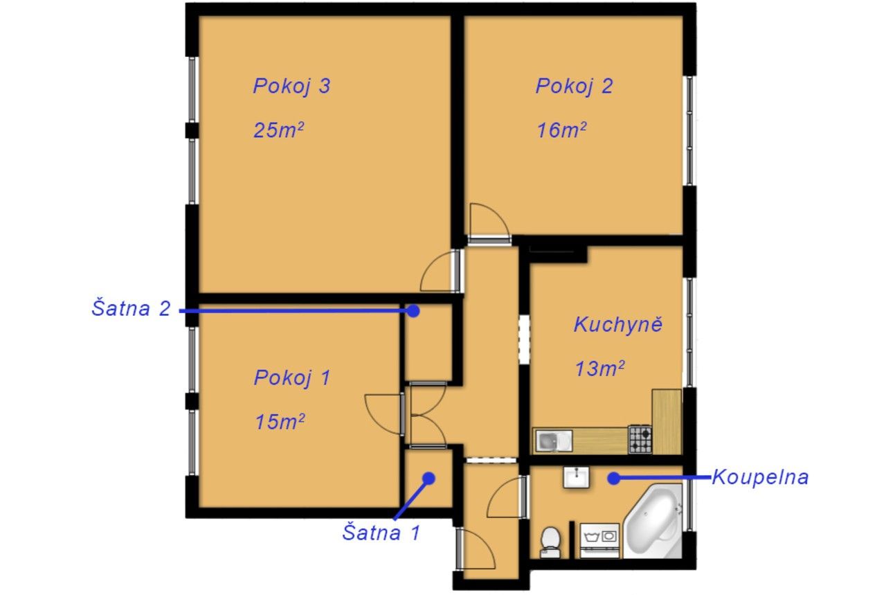 Prodej byt 3+1 - Polské lidové armády, Úštěk-Českolipské Předměstí, 100 m²
