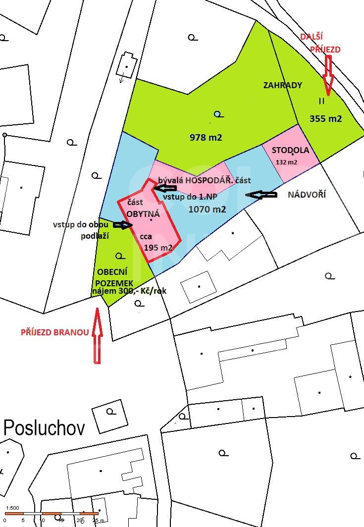 Pozemky pro bydlení, Posluchov, Hlubočky, 2 403 m²