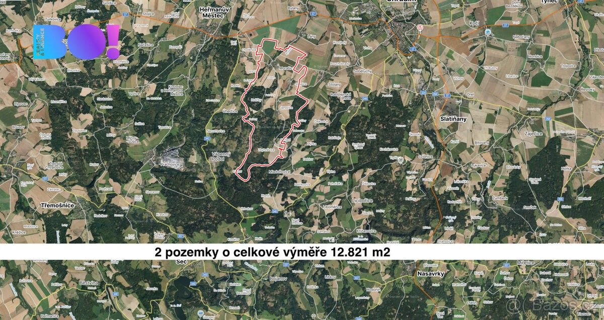 Prodej zemědělský pozemek - Morašice u Chrudimě, 538 02, 12 821 m²