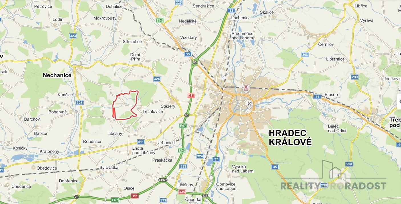 Pozemky pro bydlení, Radíkovice, 1 422 m²