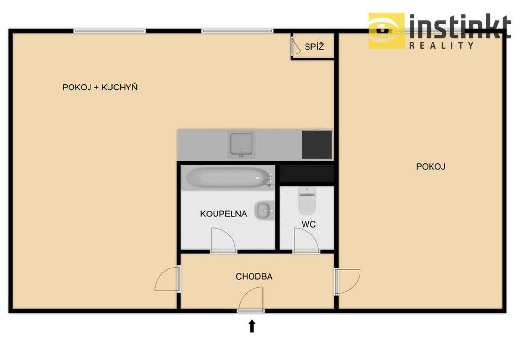 Pronájem byt 2+kk - Brnířov, 49 m²