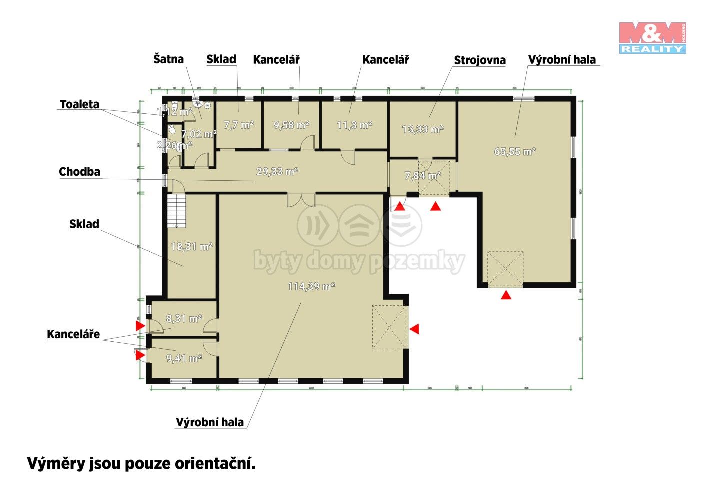 Prodej výrobní prostory - Strašice, 305 m²