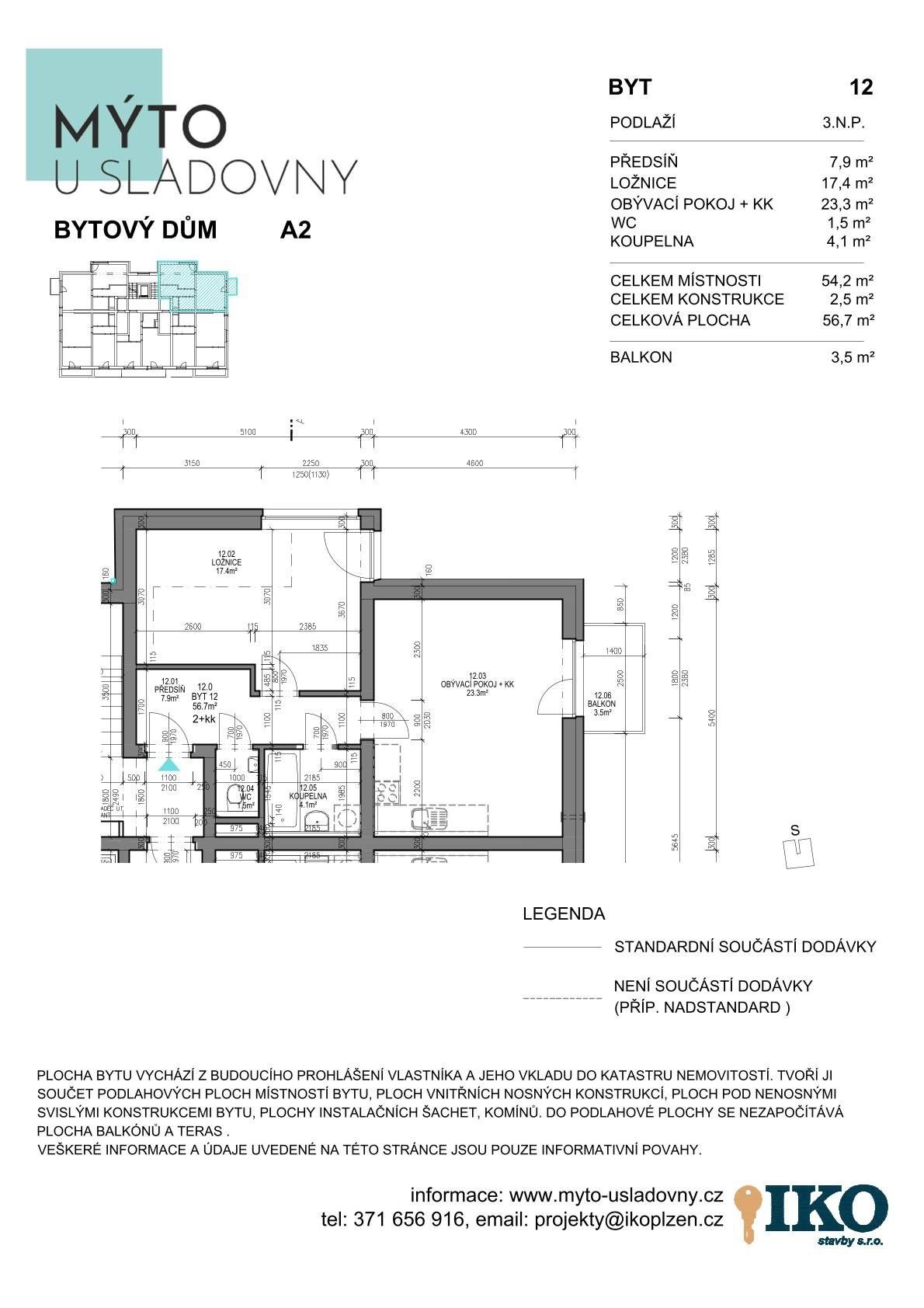 Prodej byt 2+kk - Mýto, 54 m²
