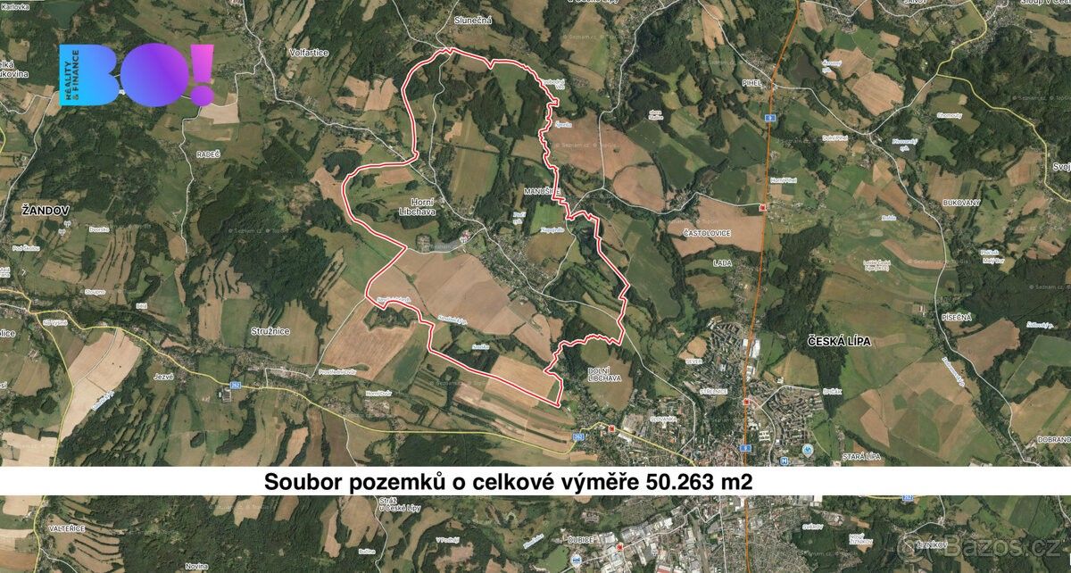 Prodej zemědělský pozemek - Horní Libchava u České Lípy, 471 11, 50 263 m²