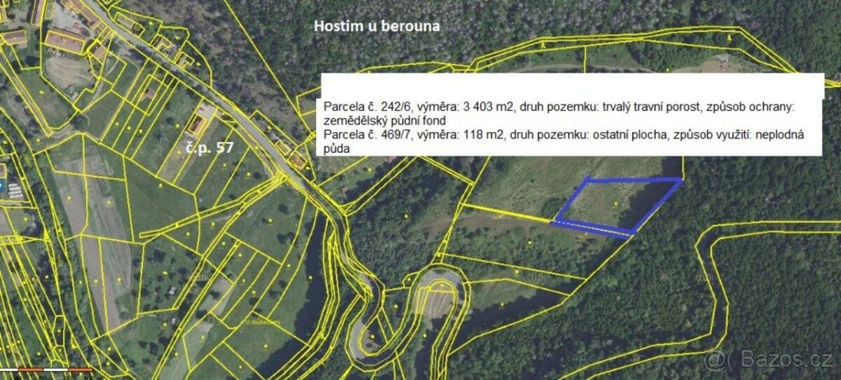Prodej pozemek - Beroun, 266 01, 3 521 m²