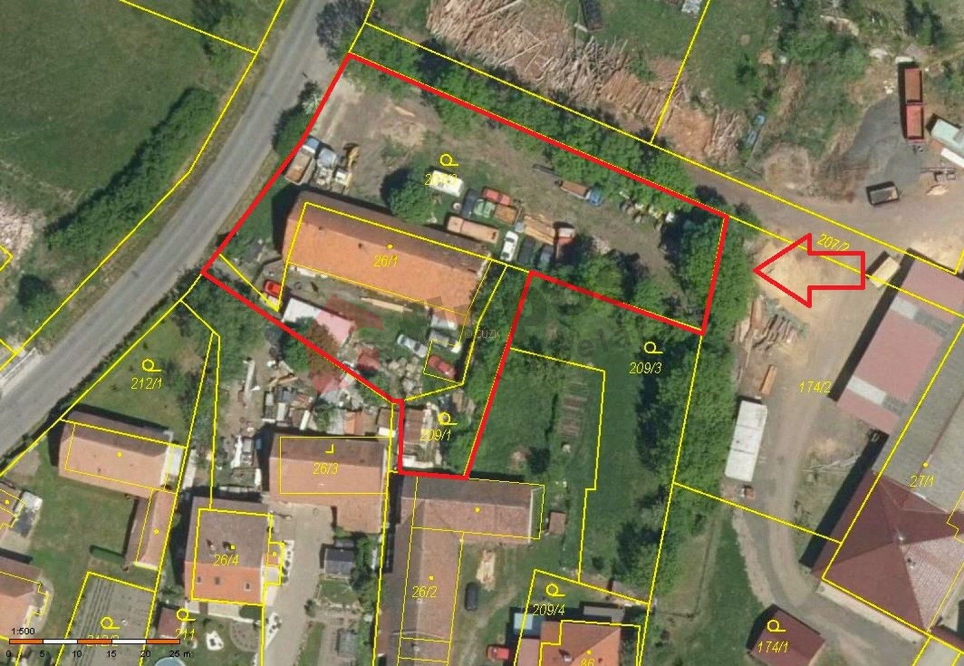 Pozemky pro bydlení, Komárov, Dolní Roveň, 2 224 m²