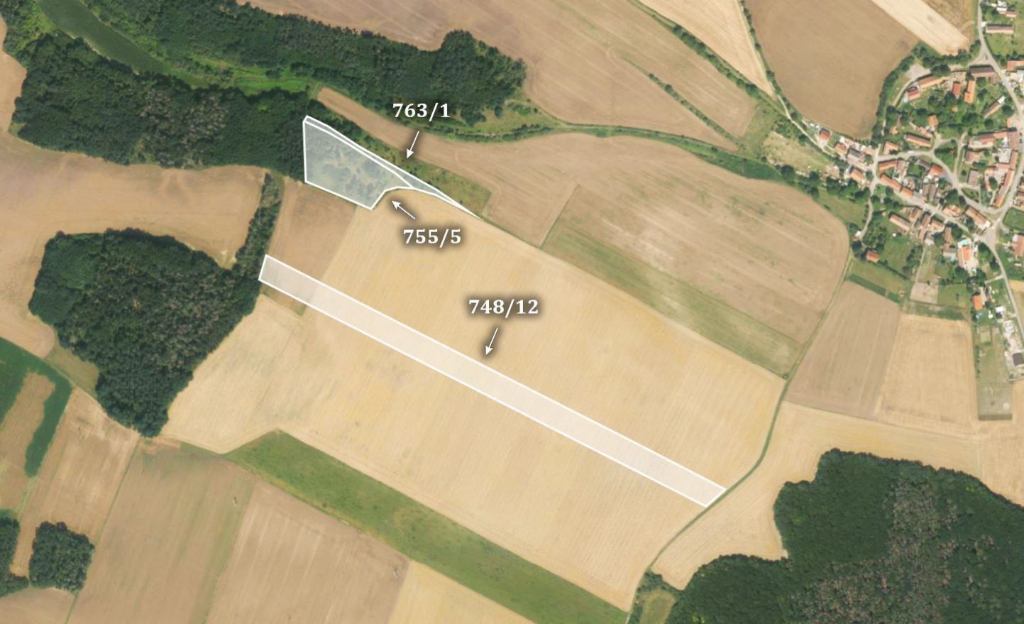 Zemědělské pozemky, Vesce, Krabčice, 30 318 m²