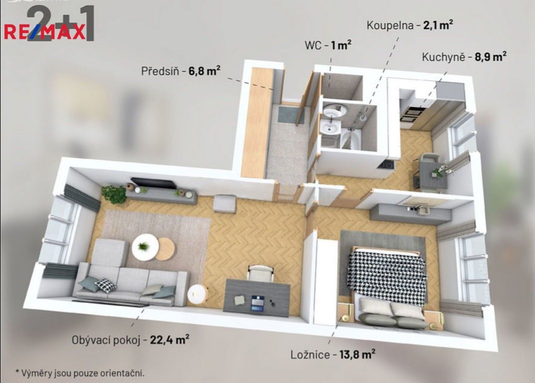 Prodej byt 2+1 - Poděbradská, Hloubětín, Praha, Česko, 54 m²