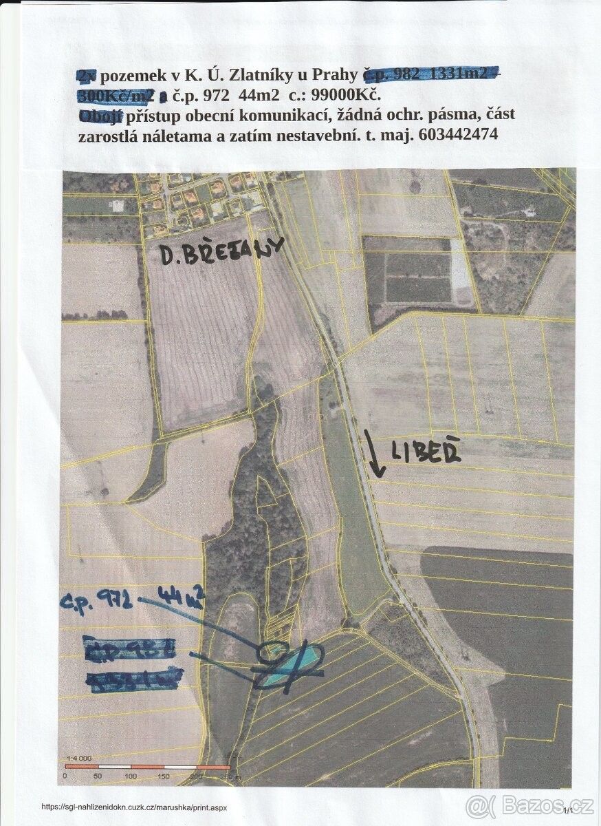 Prodej pozemek - Dolní Břežany, 252 41, 44 m²