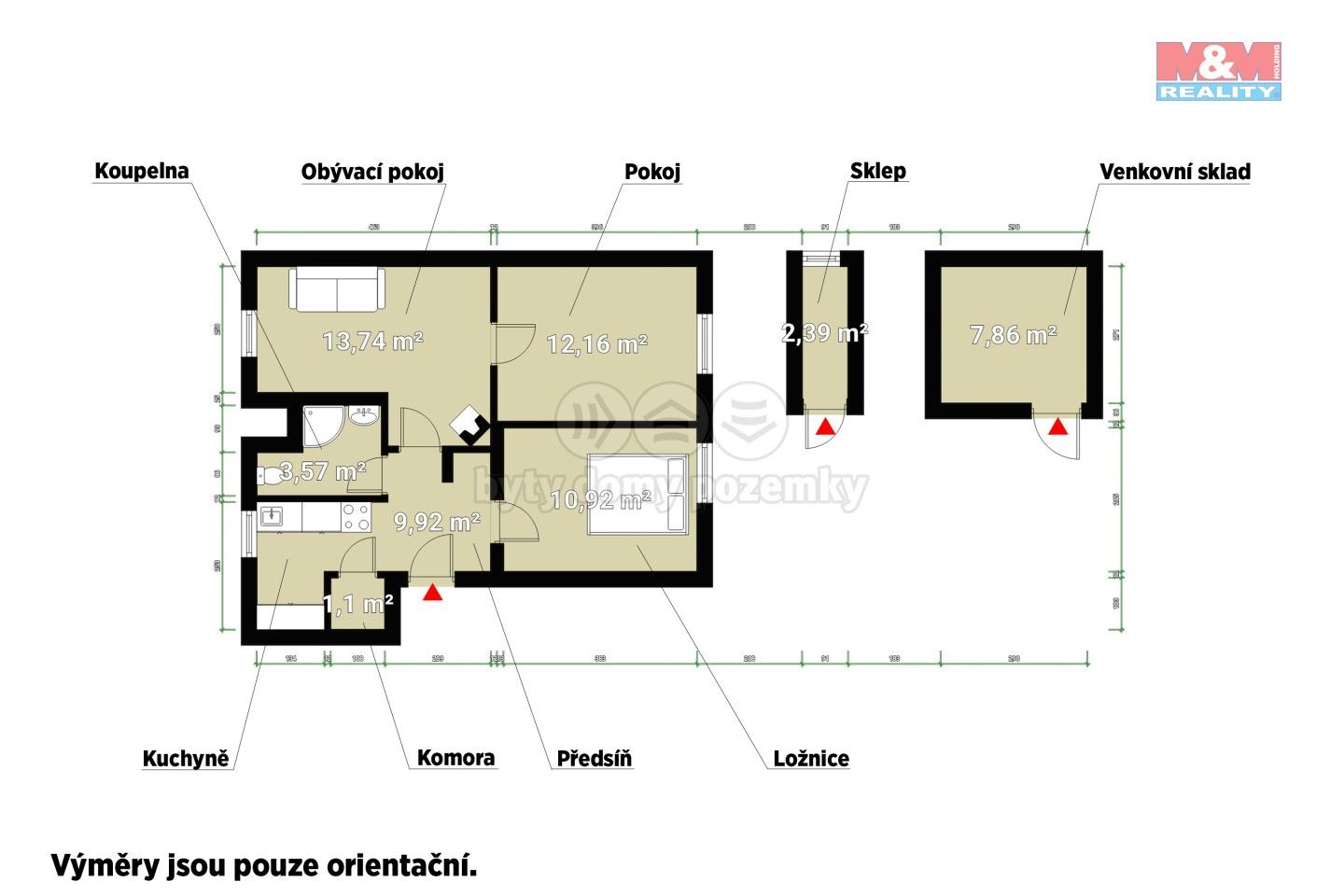 Prodej byt 3+1 - Italská, Holýšov, 51 m²