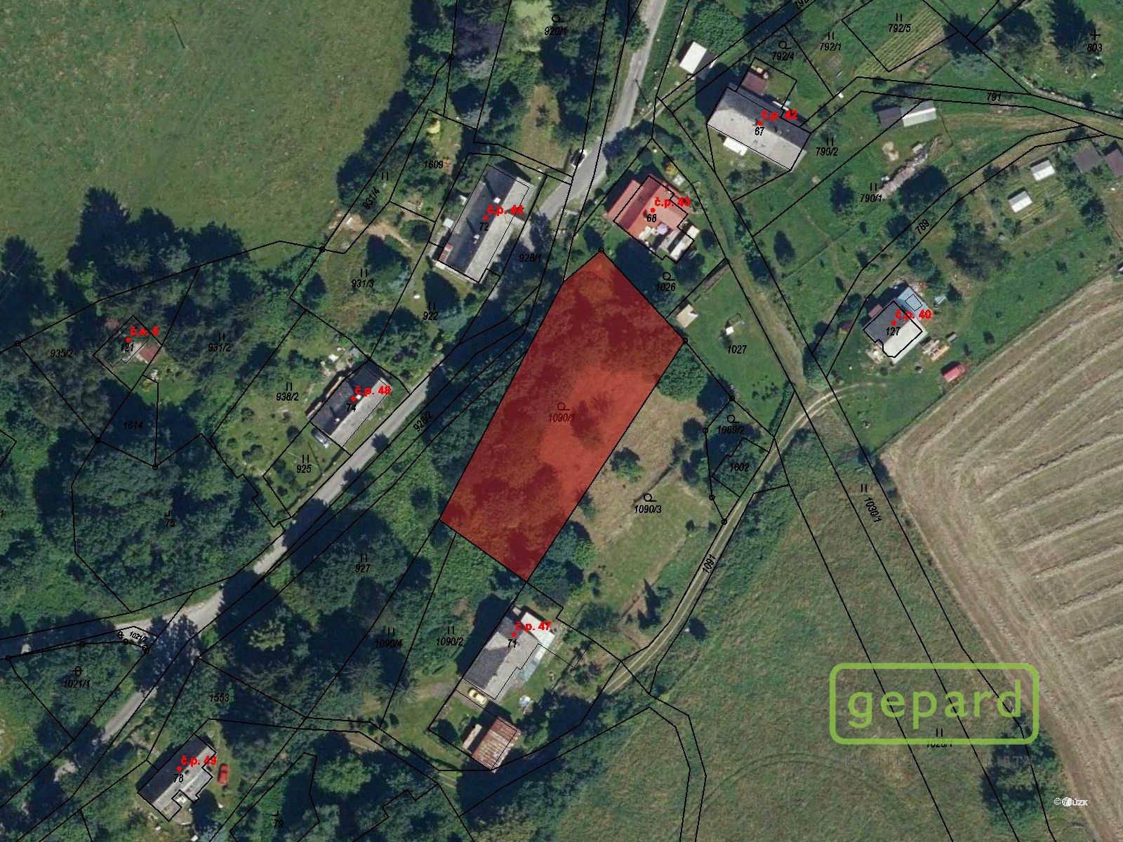 Pozemky pro bydlení, Javorník, 1 634 m²