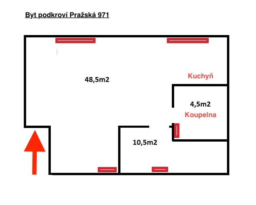Pronájem byt - Náchod, 547 01, 64 m²