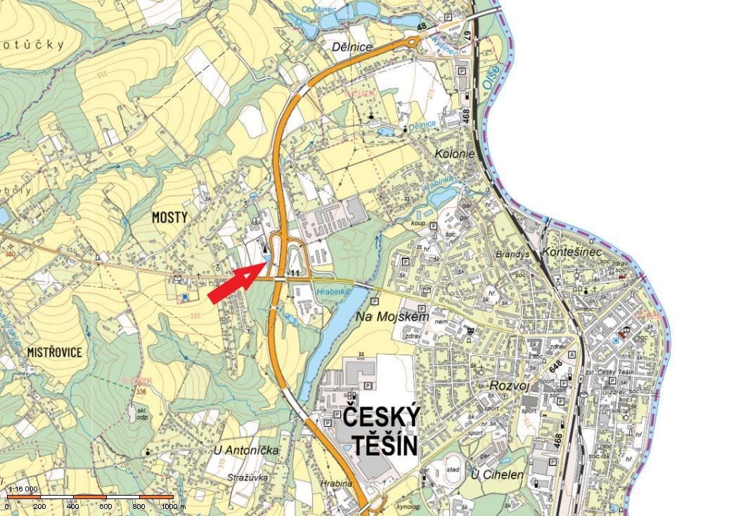 Prodej pozemek - Český Těšín, 737 01, 1 720 m²