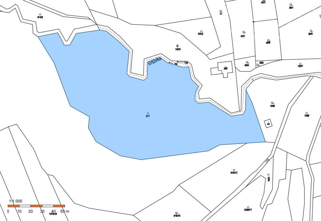 Prodej rybník - Přáslavice, 11 729 m²