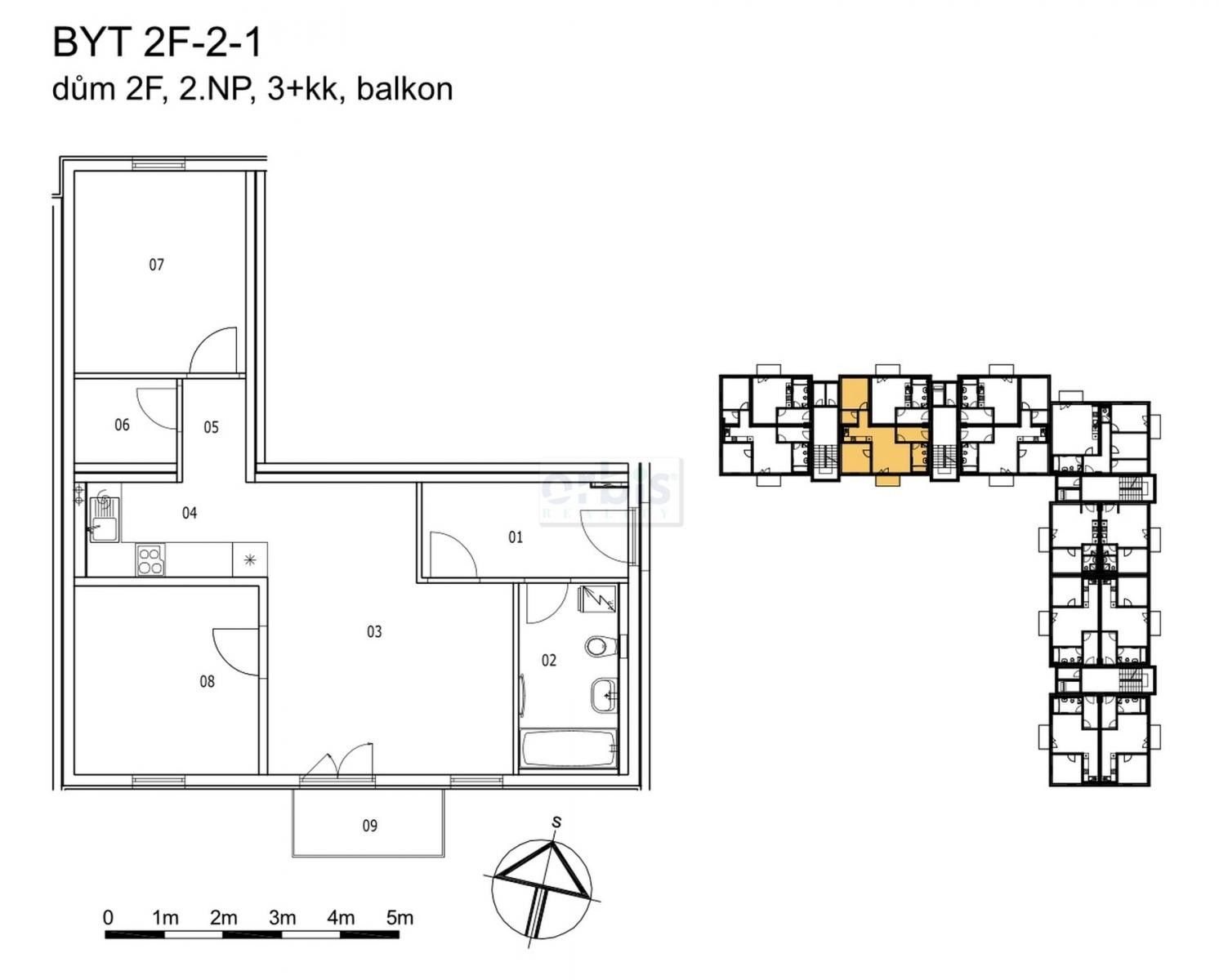 Prodej byt 3+kk - Generála Selnera, Kladno, 67 m²