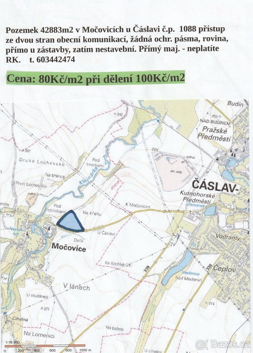 Prodej pozemek - Čáslav, 286 01, 42 883 m²