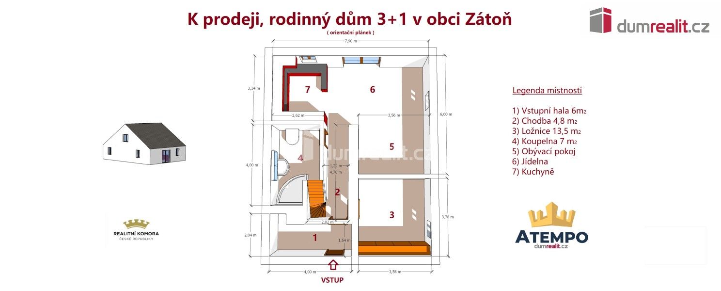 Prodej rodinný dům - Zátoň, Lenora, 121 m²