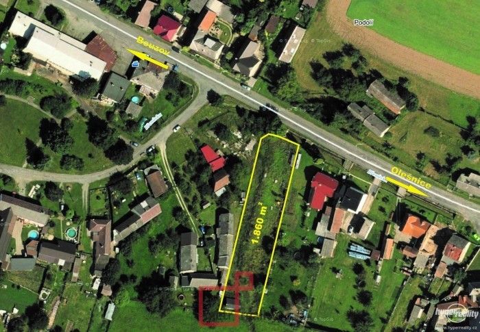 Prodej pozemek pro bydlení - Bouzov, Podolí, 1 860 m²