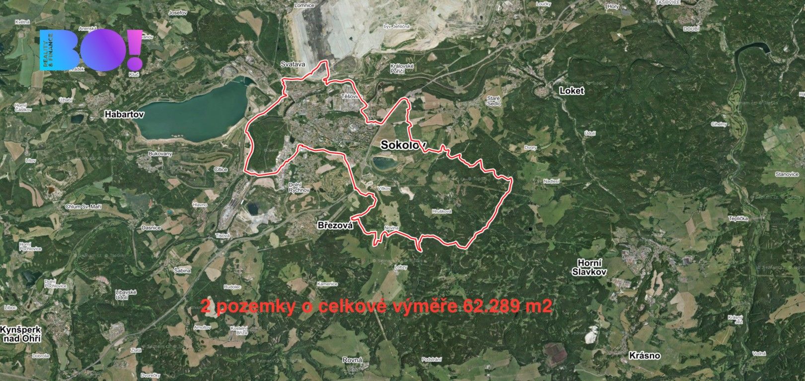 Louky, Březová, 62 289 m²