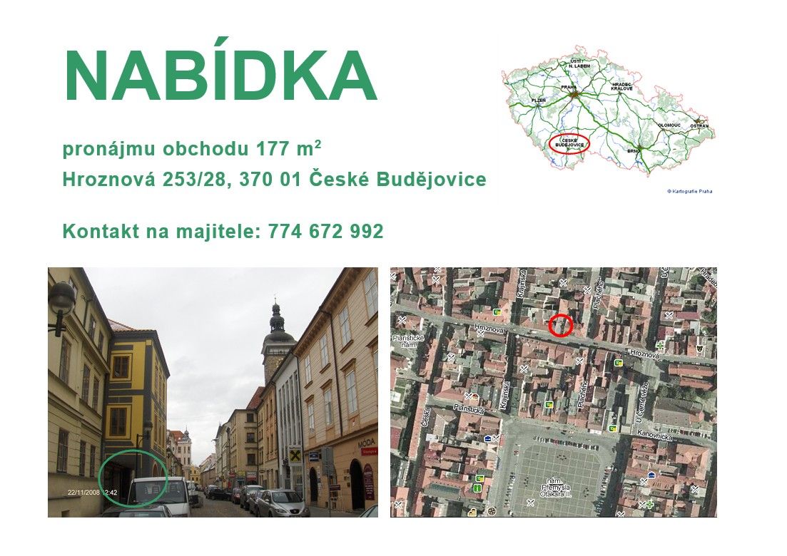Pronájem obchodní prostory - České Budějovice 1, Česko, 177 m²