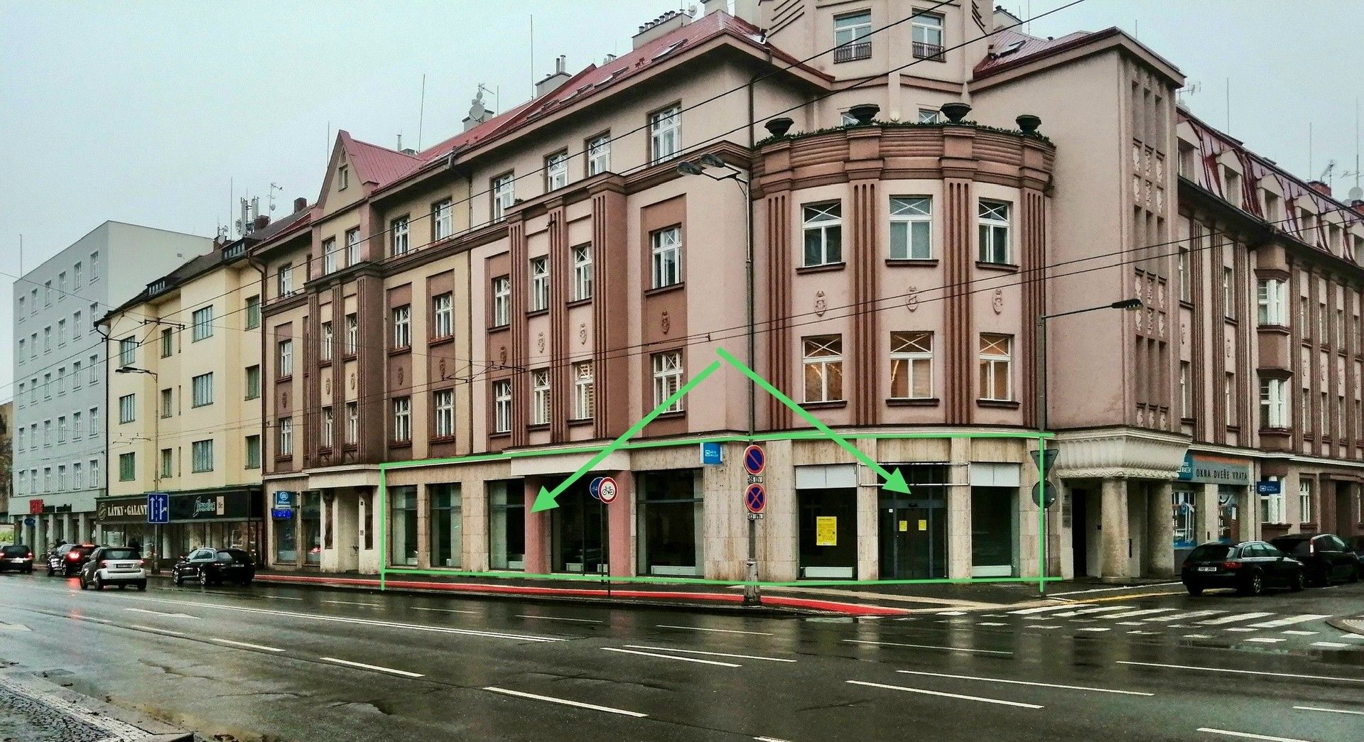 Obchodní prostory, Gočárova třída, Hradec Králové, 315 m²