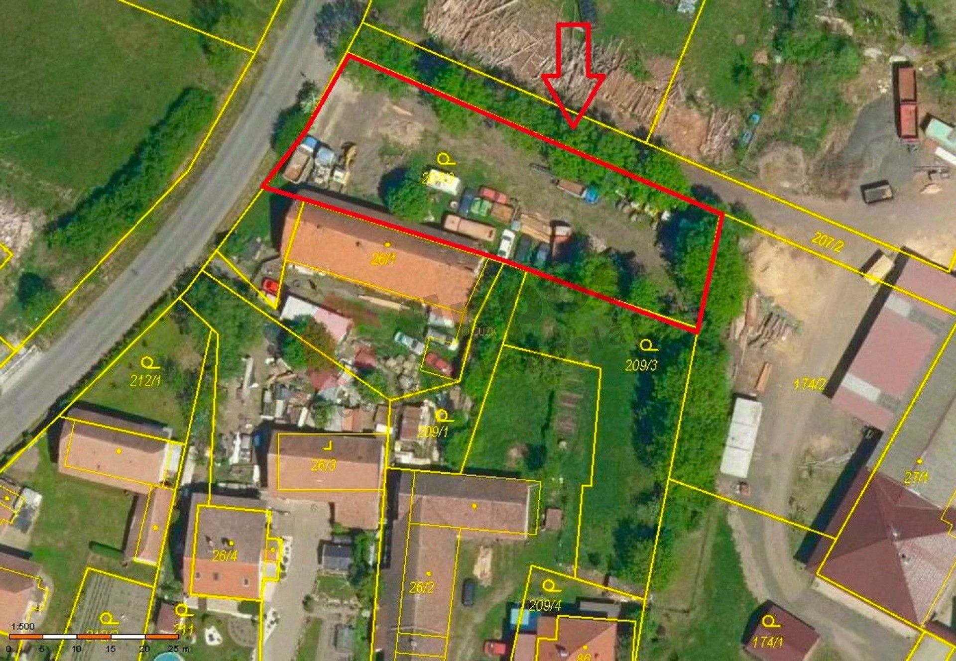 Prodej pozemek pro bydlení - Komárov, Dolní Roveň, 1 240 m²