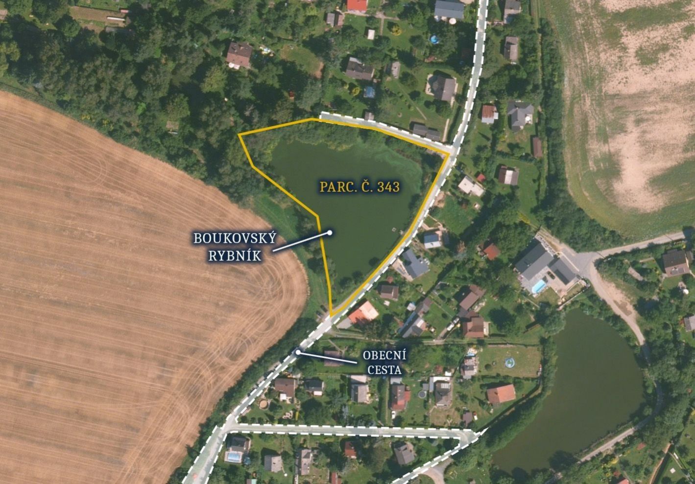 Prodej rybník - Čisovice, 5 161 m²