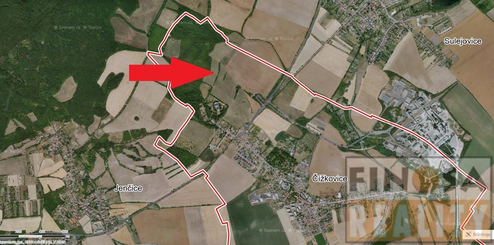 Prodej zemědělský pozemek - Čížkovice, 7 073 m²