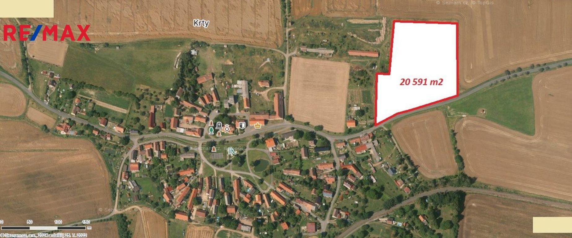 Prodej komerční pozemek - Krty, 20 591 m²
