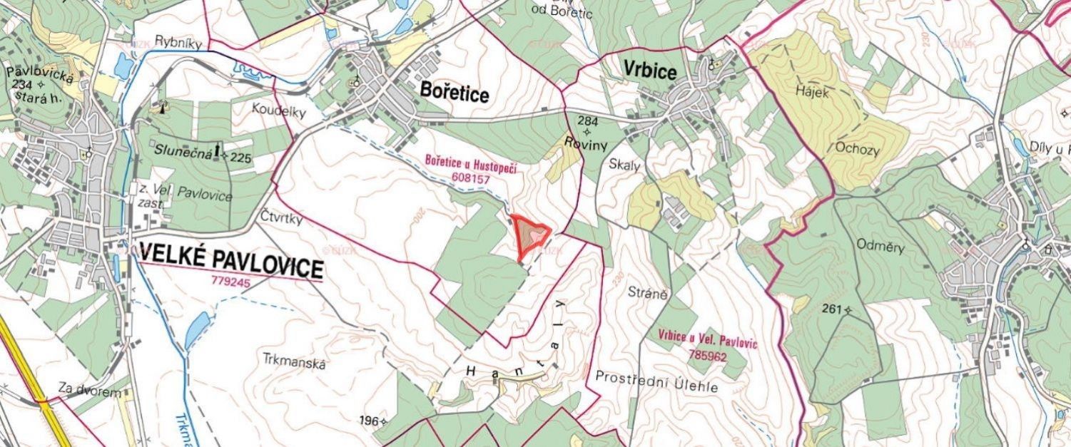 Prodej pozemek - Bořetice, 71 982 m²