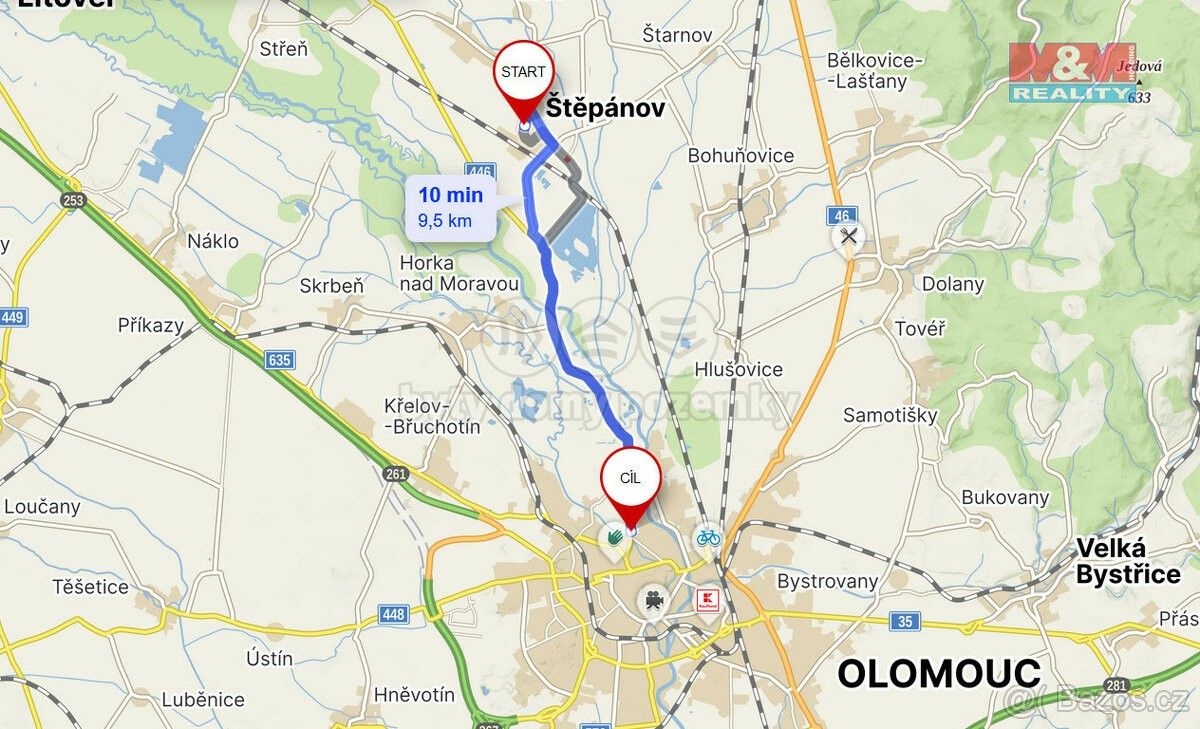 Prodej pozemek - Štěpánov u Olomouce, 783 13, 1 283 m²