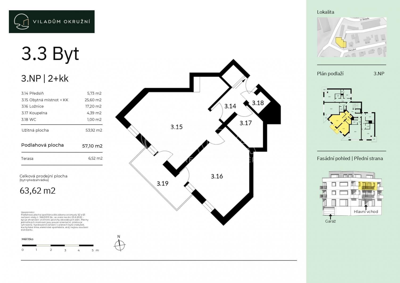 2+kk, Okružní , Praha, 57 m² - 2