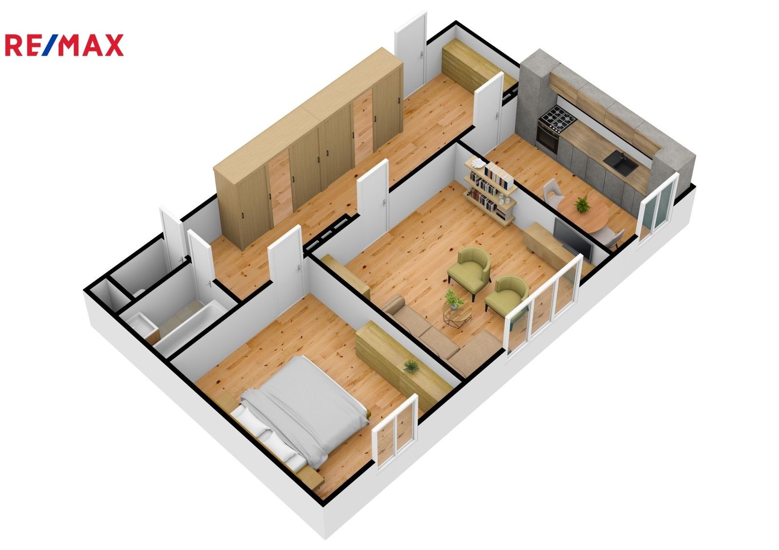 Pronájem byt 2+1 - Čs. armády, Pardubice, 60 m²