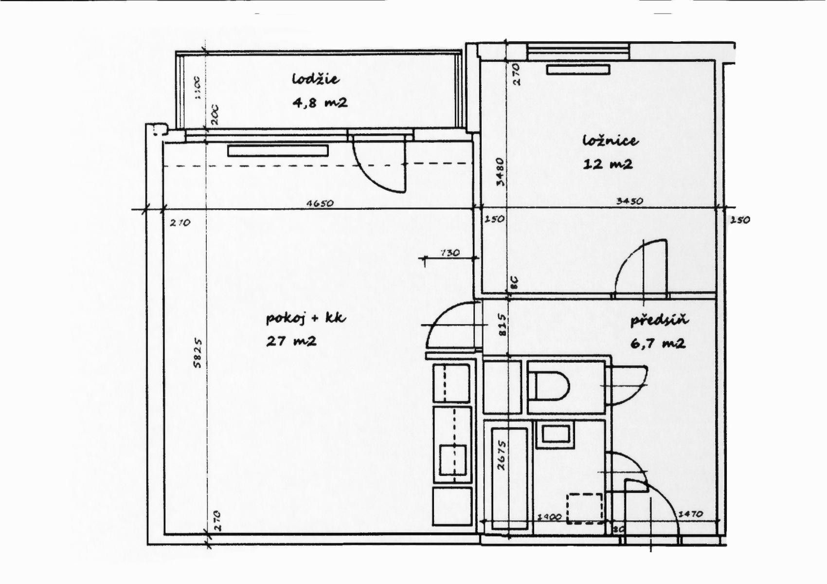 2+kk, Oblá, Brno, 50 m² - 2