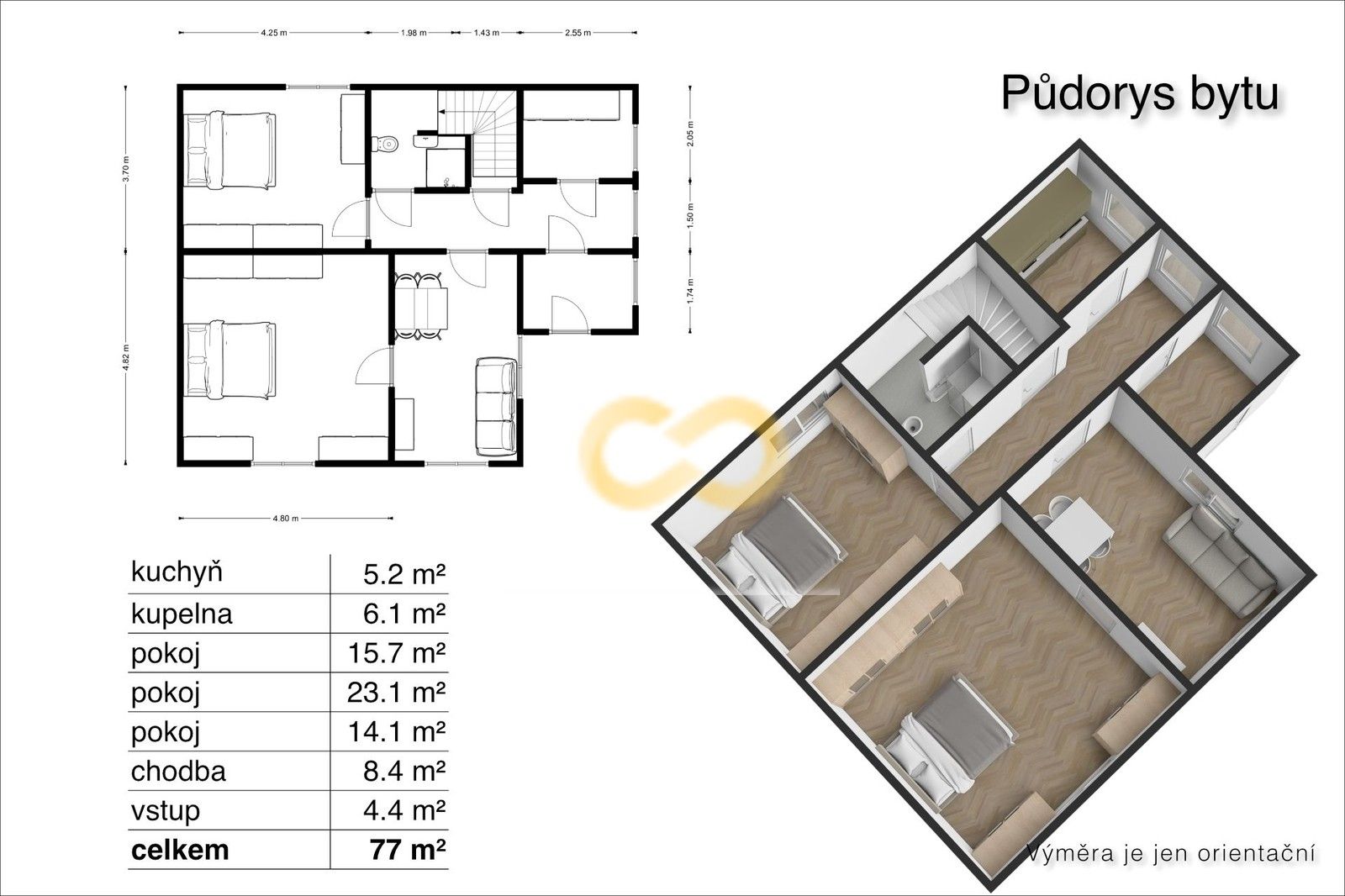 Rodinné domy, Řehlovice Dubice, 77 m² - 2