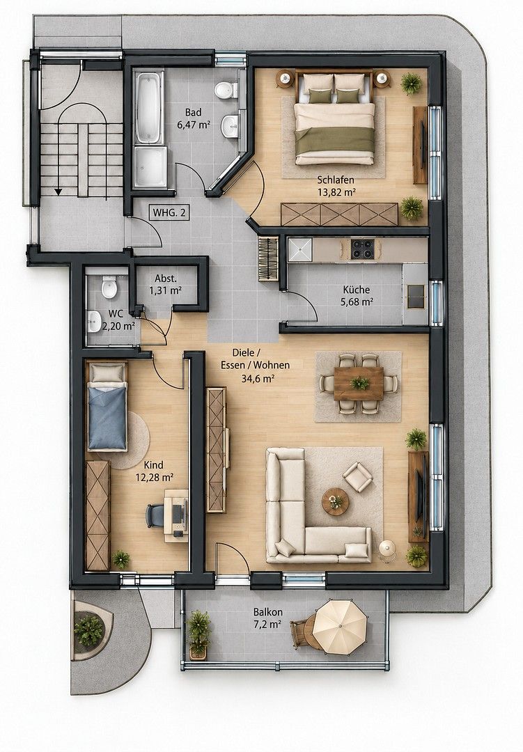 Byt 3+kk · 79 m² · , Bádensko-Württembersko - 4