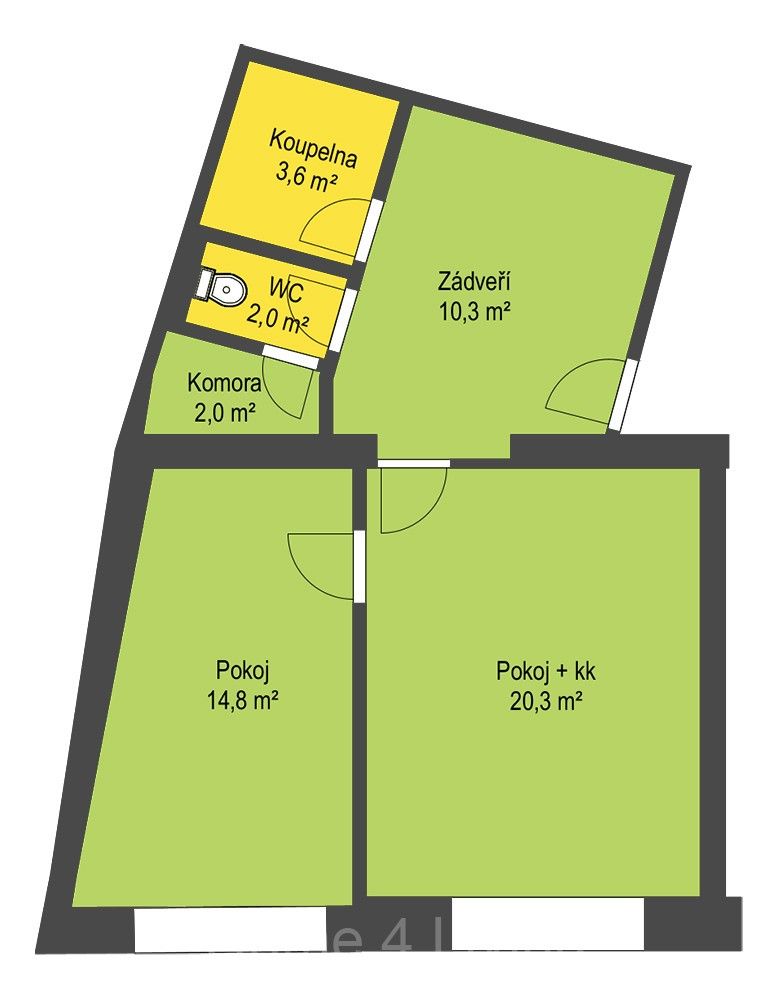 2+kk, Drnovská, Vyškov, 56 m²