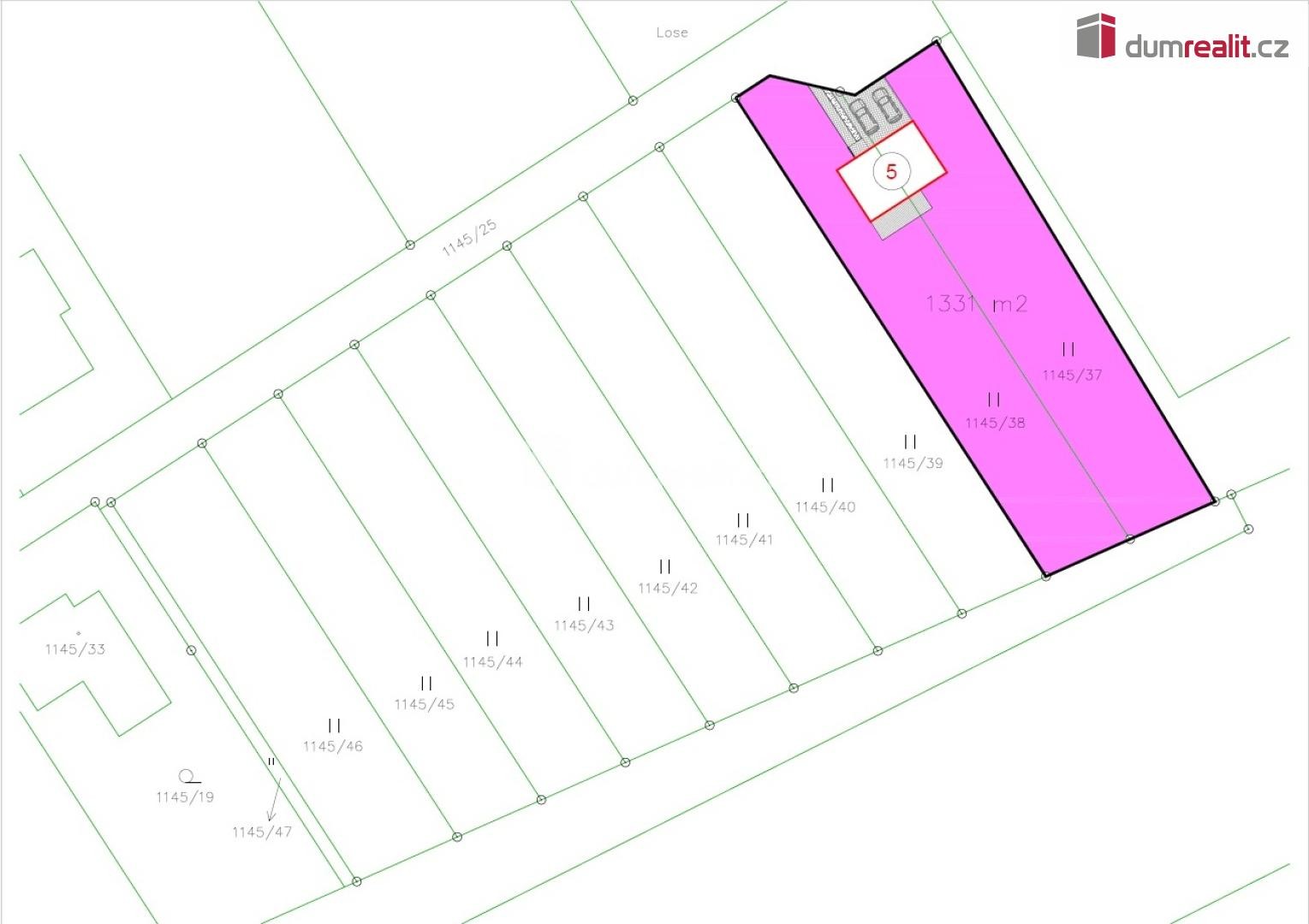 Pozemek pro bydlení · 1 155 m² · Losy, Uherský Brod - 4