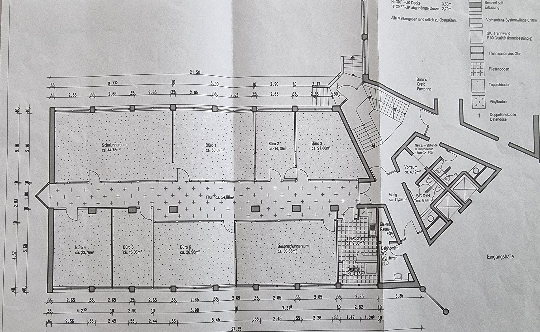 Kanceláře, Werftstraße Düsseldorf Heerdt Nordrhein-Westfalen 40549, 400 m² - 2