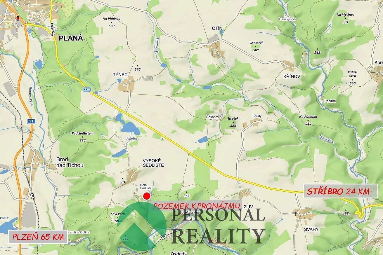 Pronájem louka - Planá - Vysoké Sedliště, okres Tachov, Plzeňský kraj - 5