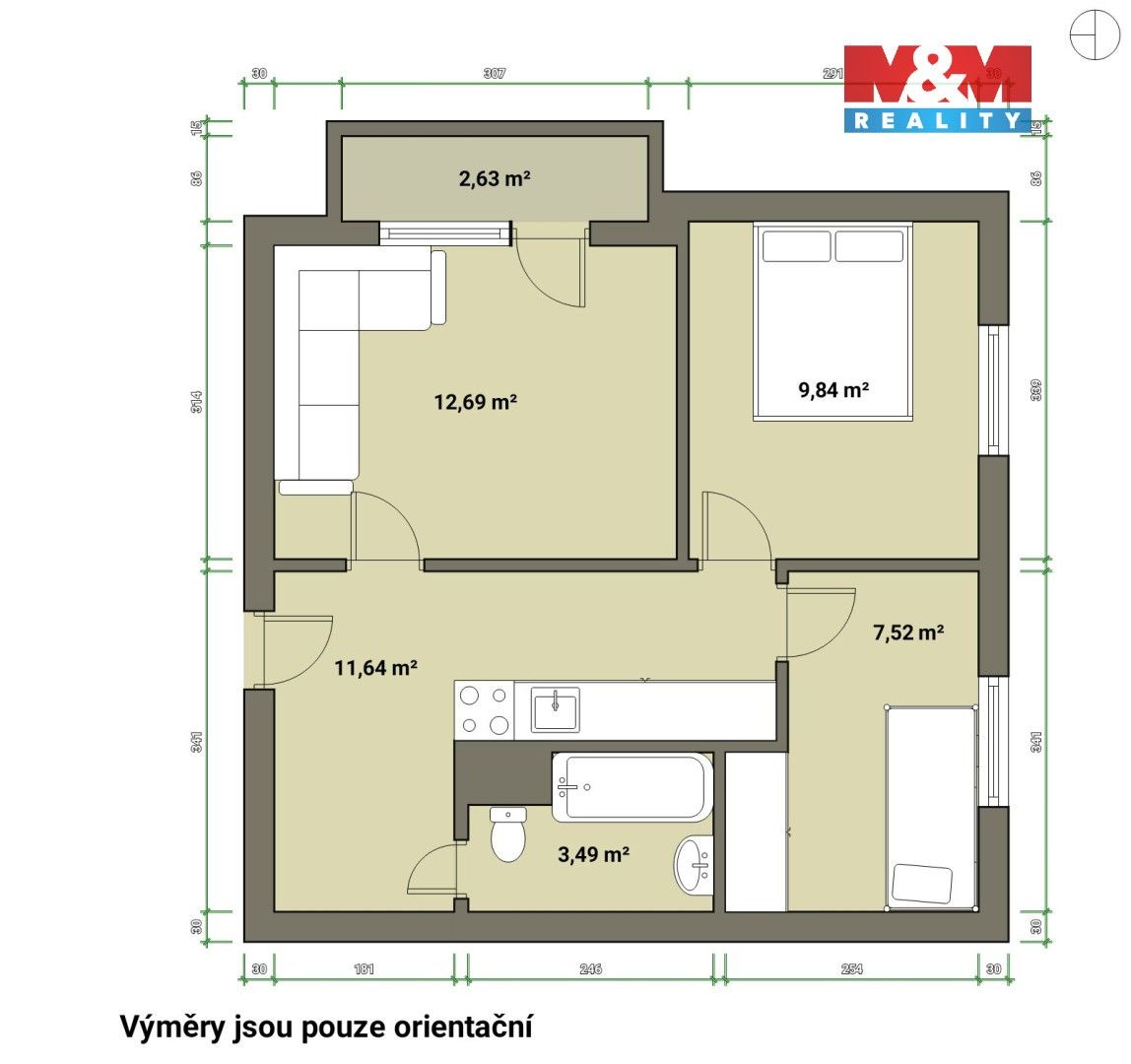Pronájem byt 3+1 - Krymská, Karlovy Vary, 45 m²