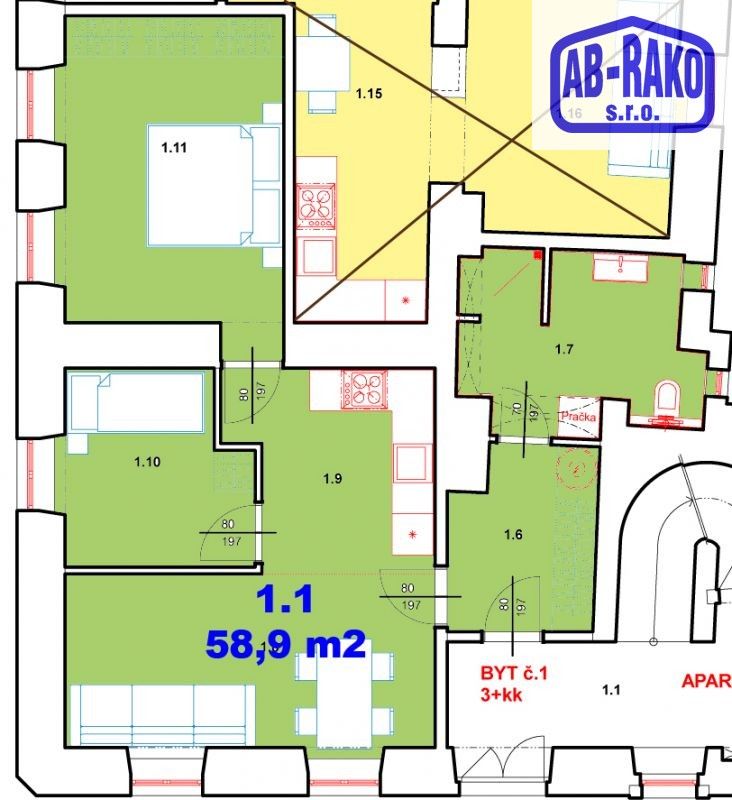 Prodej byt 3+kk - Úzká, Nová Bystřice, 58 m²