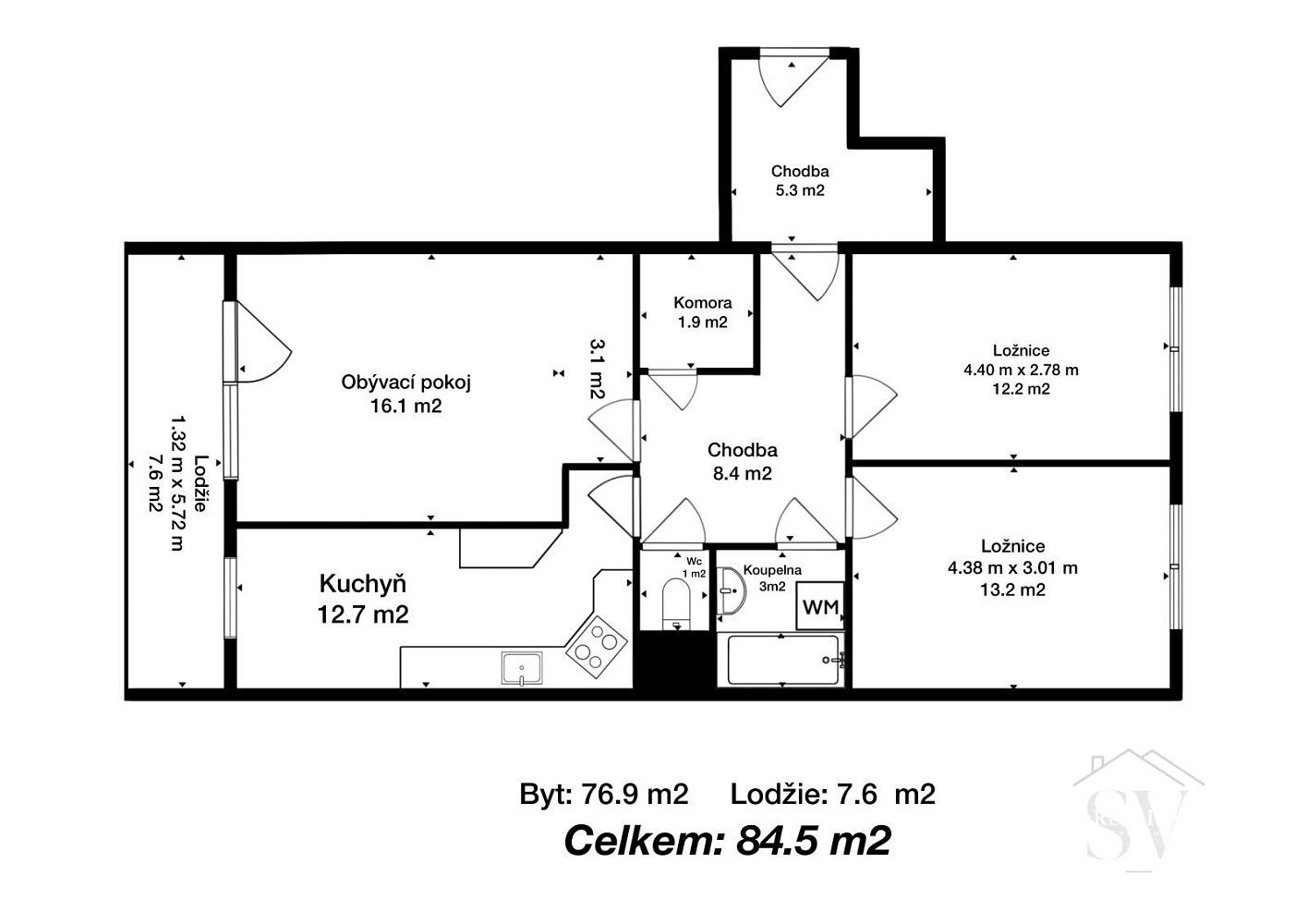 Byt 3+1 · 84 m² · Praha - Michle, okres Praha 4, Hlavní město Praha - 4