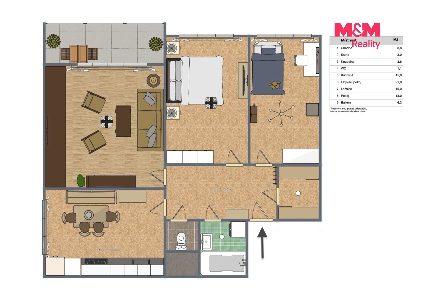 Byt 3+1 · 87 m² · Školní, Příbram - 2