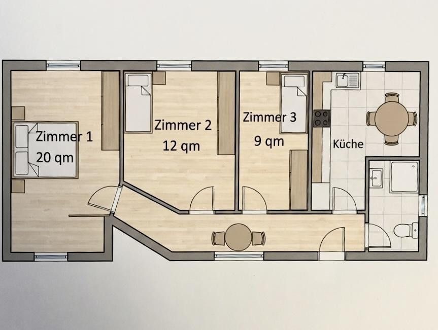 Byty, Uhlandstraße 9/1 Heilbronn Heilbronn Baden-Württemberg 74072, 20 m² - 1